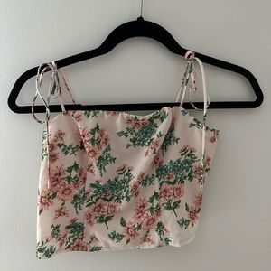 PRINCESS POLLY - Silk, floral tank top - US Size 6 / Small